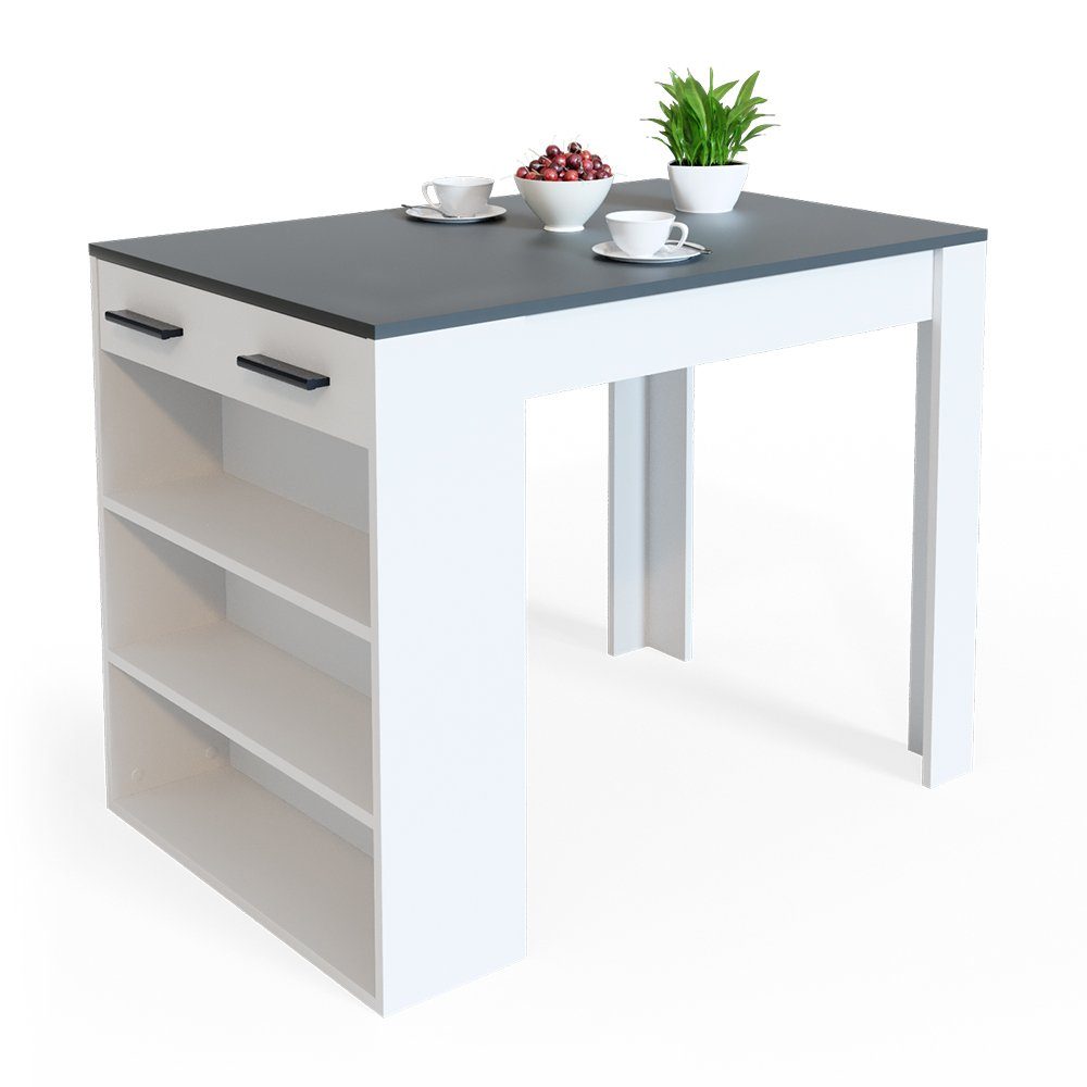 Vicco Bartisch Repose, Anthrazit/Weiß/Weiß, 67 x 100 cm (1-St)