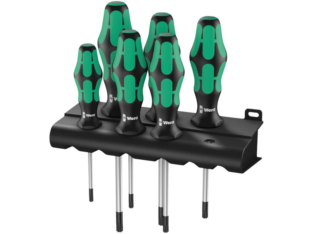 Wera Schraubendreher 367/6, (Set, 6 St), Farbkennzeichnung nach Profilen und Größenstempelung