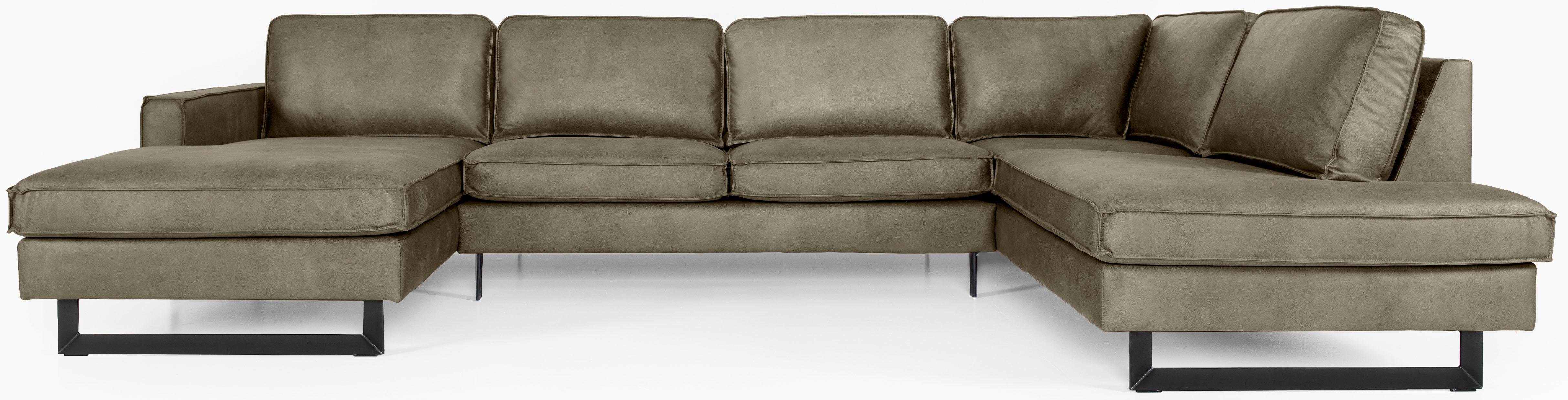 Home affaire Wohnlandschaft "Pinto, 350 cm, U-Form, XXL, mit Ottomanen" Cor günstig online kaufen