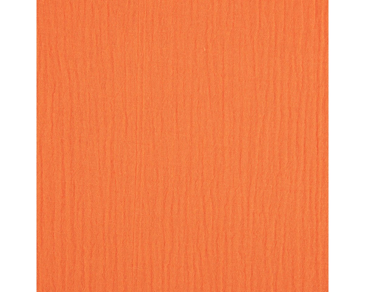 Thumbnail - SCHÖNER LEBEN. Stoff Musselin Stoff Baumwolle Organic Bio einfarbig orange 1,30m Breite, allergikergeeignet