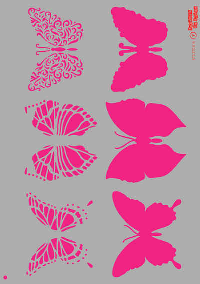 Pronty Crafts Malschablone Schablone Schmetterlingsmotive, A4