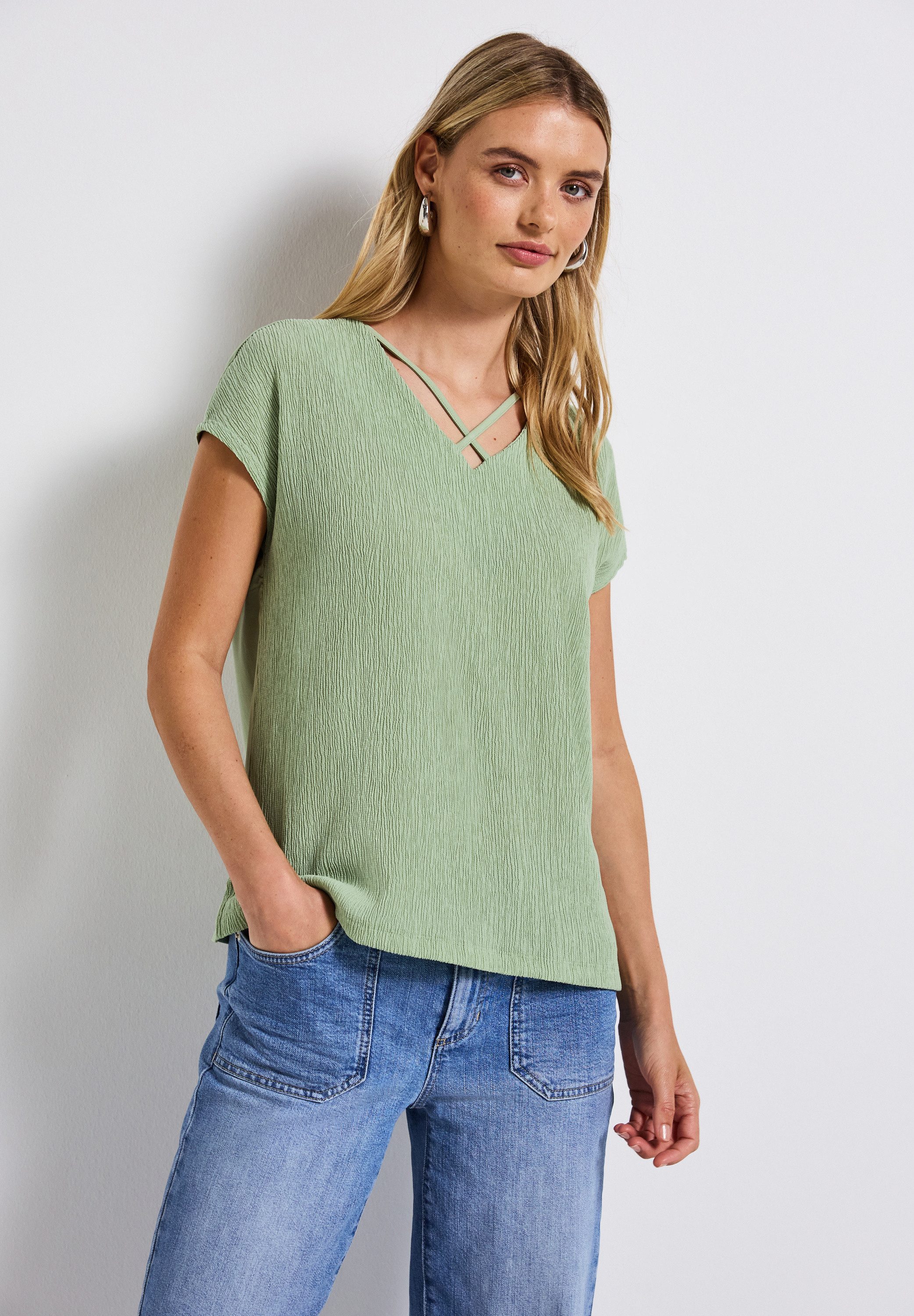 STREET ONE Shirttop mit Struktur günstig online kaufen