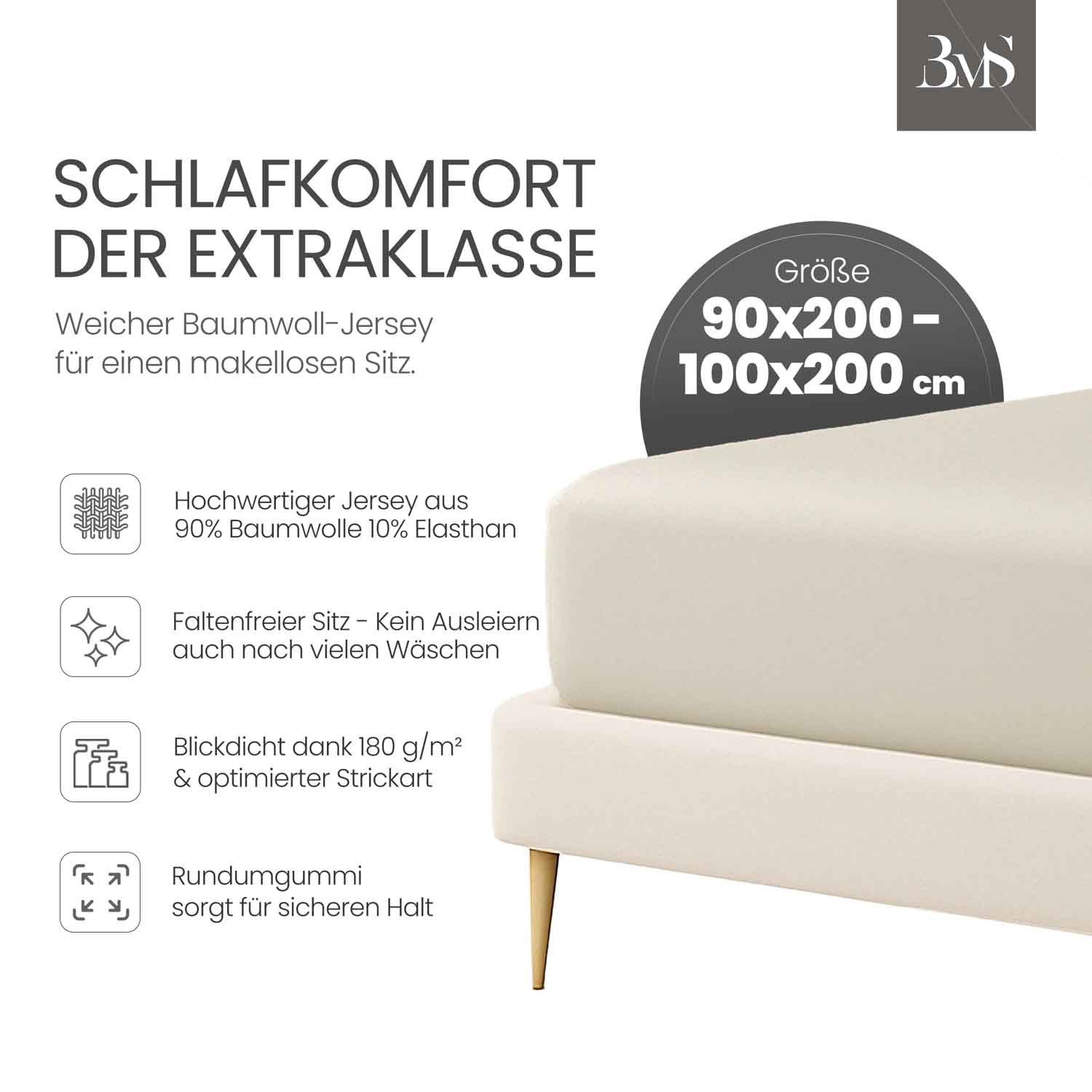 BETTWAESCHE-MIT-STIL Spannbettlaken Jersey Spannbettlaken, Matratzenhöhe bi günstig online kaufen