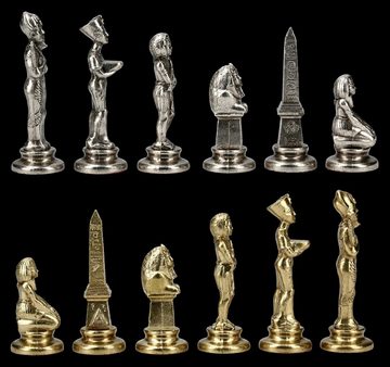 Spiel, Metall Schachfiguren Set - Altes Ägypten - Mythologie Schach Figuren