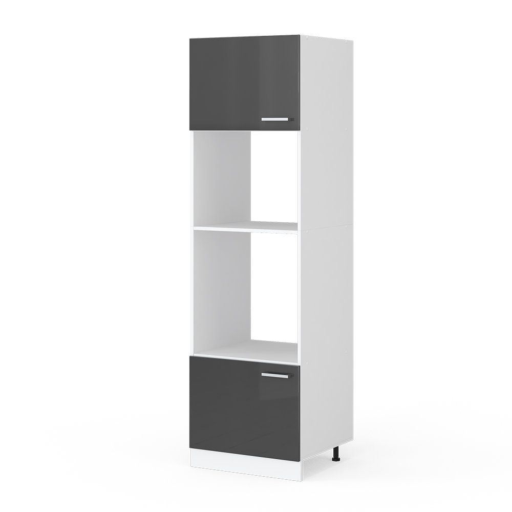 Vicco Mikrowellenumbauschrank R-Line, Anthrazit Hochglanz/Weiß, 60 günstig online kaufen