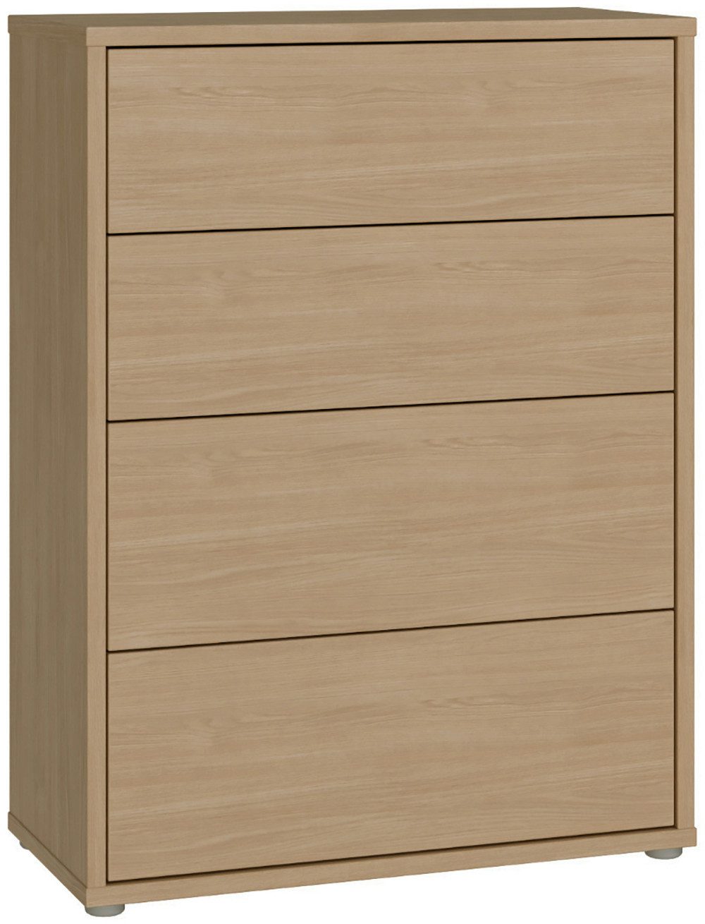 FORTE Kommode Alice Springs, Kommode 4 Schubkästen B/H/T 74,5/99,1/34,9 cm, Schubkästen mit Vollauszug, Grifflos, Push to open
