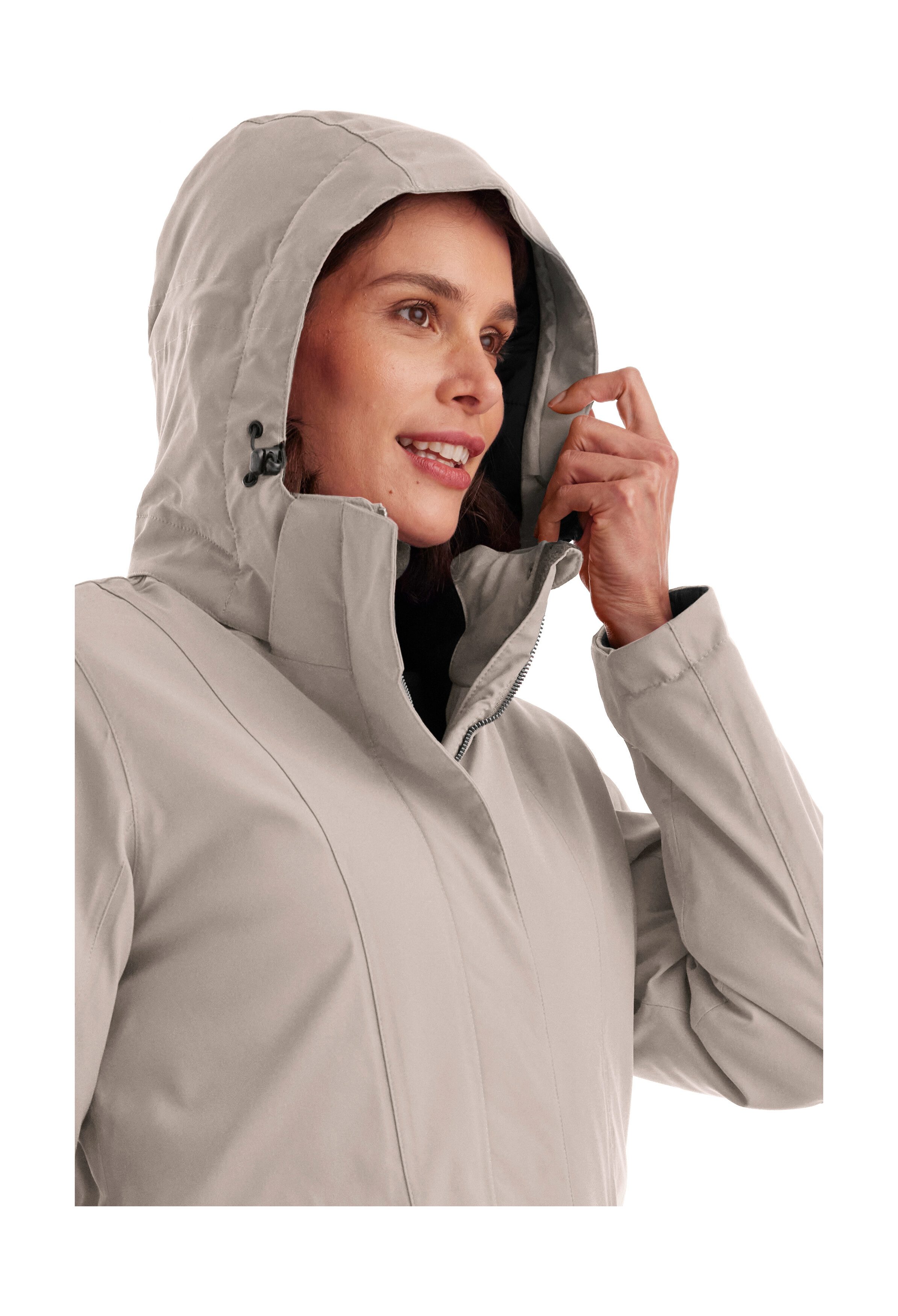 Killtec Parka Damen Funktionsparka Wasserdichter, atmungsaktiver Damenparka mit abnehmbarer Kapuze