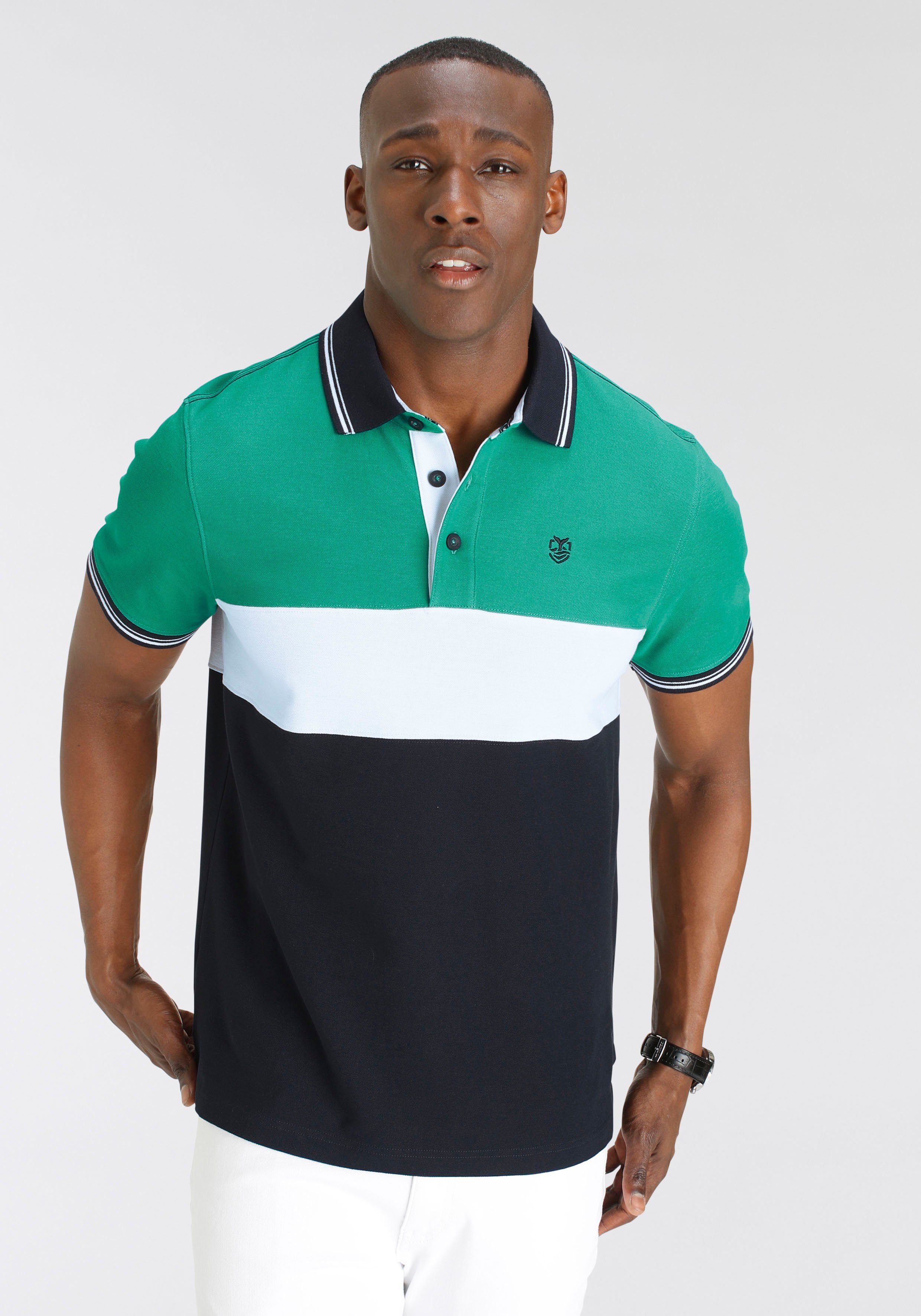 DELMAO Poloshirt Kurzarm, Regular Fit, mit günstig online kaufen