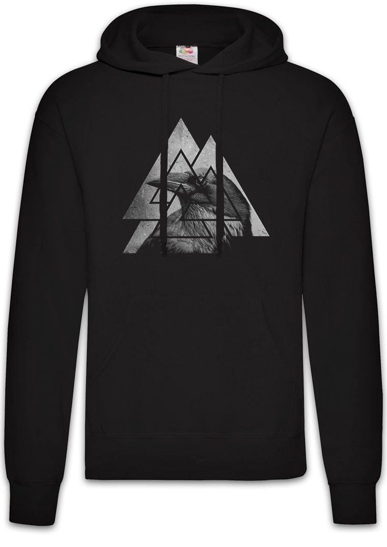Hoodie Walknut Raven Herren Hoodie Black Wikinger Vkings Loki Wotan Odhin