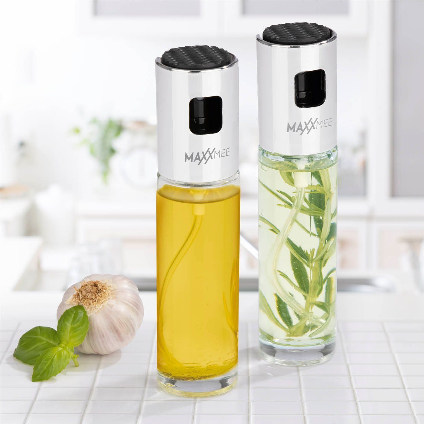 MAXXMEE Sprühflasche Essig & Öl - 2er-Set