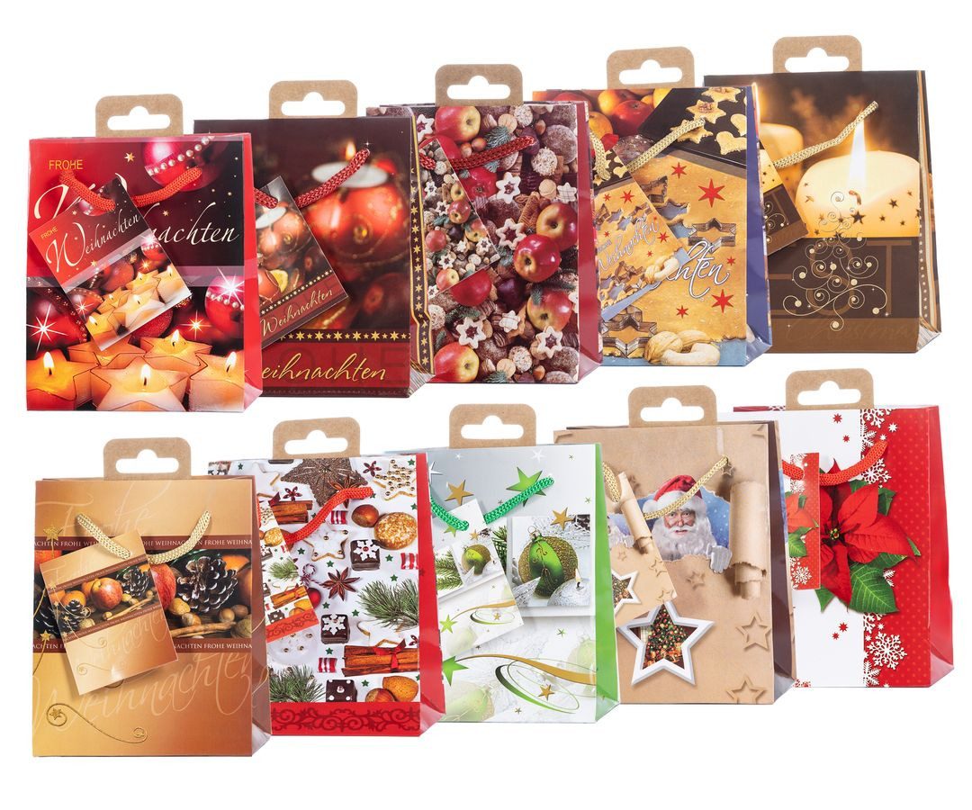 laro Geschenkbox Laro Geschenktaschen Geschenktüten Weihnachten 10/20/40/100stk Mini (10 St)