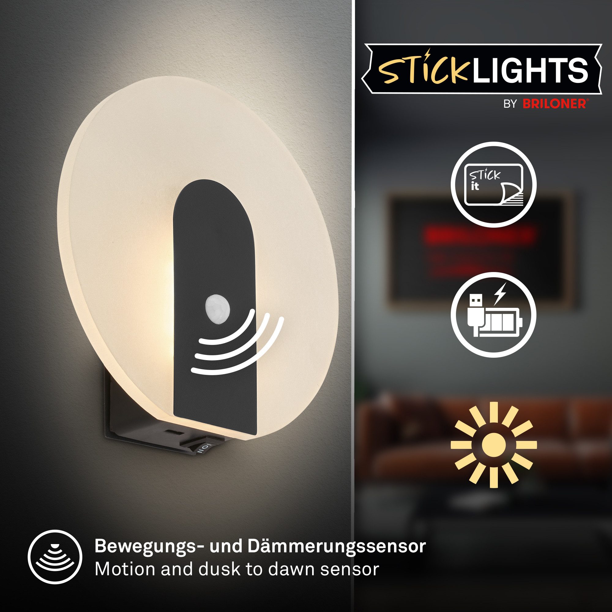 Briloner Leuchten LED Wandleuchte LED, LED fest integriert