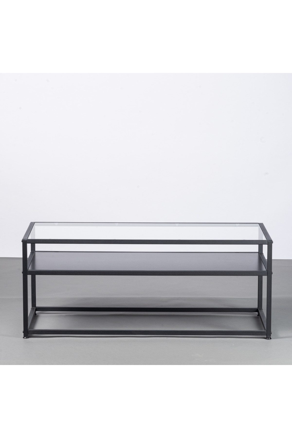 en.casa Couchtisch, mit Ablageboden, Sicherheitsglas, schwarz 91144055