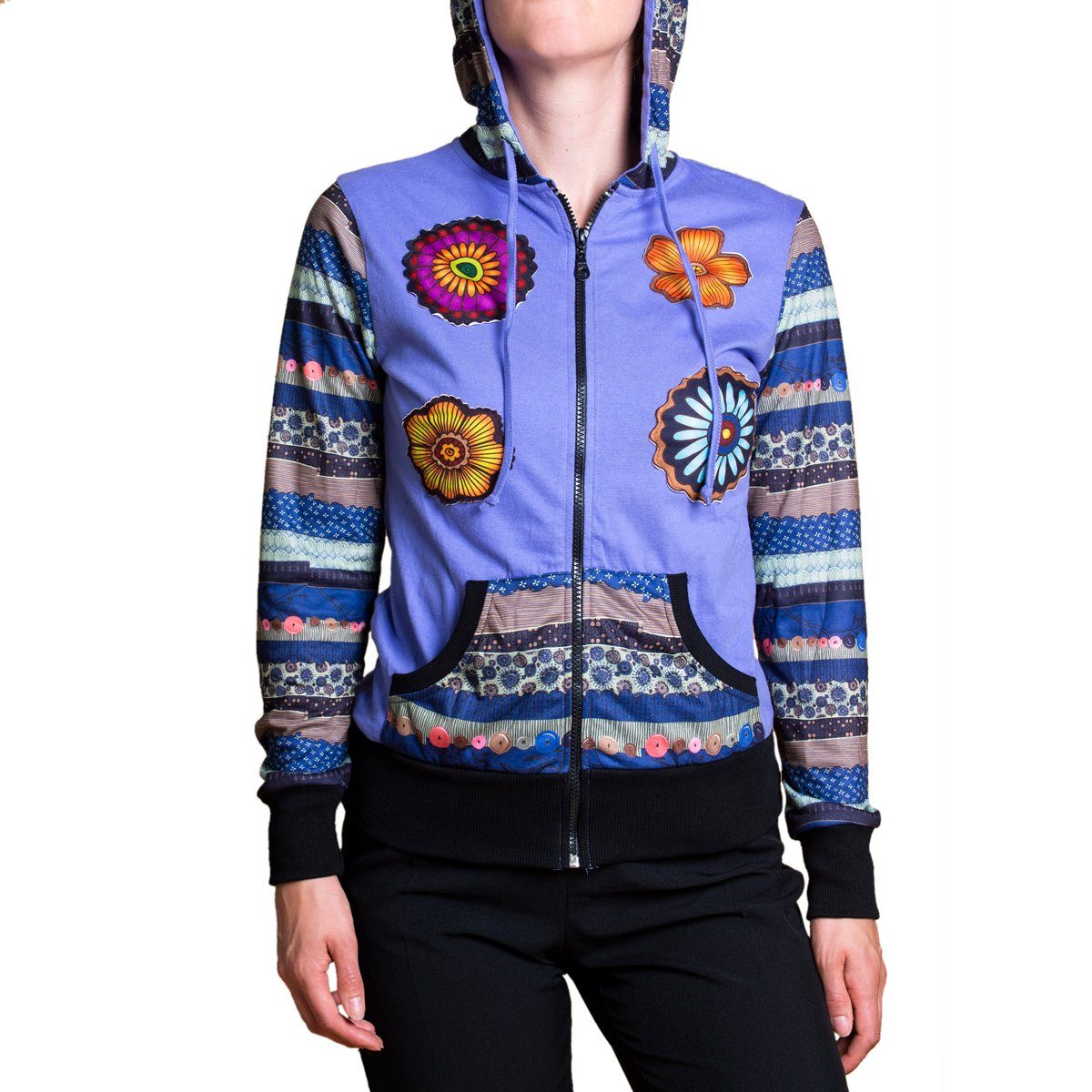 PANASIAM Wolljacke Chillout Jacke 'water-lilies' günstig online kaufen