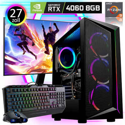 Meinpc EXO 5900X 4060 272K Gaming-PC-Komplettsystem (27", AMD Ryzen 9 5900X, Nvidia GeForce RTX 4060, 32 GB RAM, 1000 GB SSD, RGB, Windows 11 Pro, Gaming, Gamer)