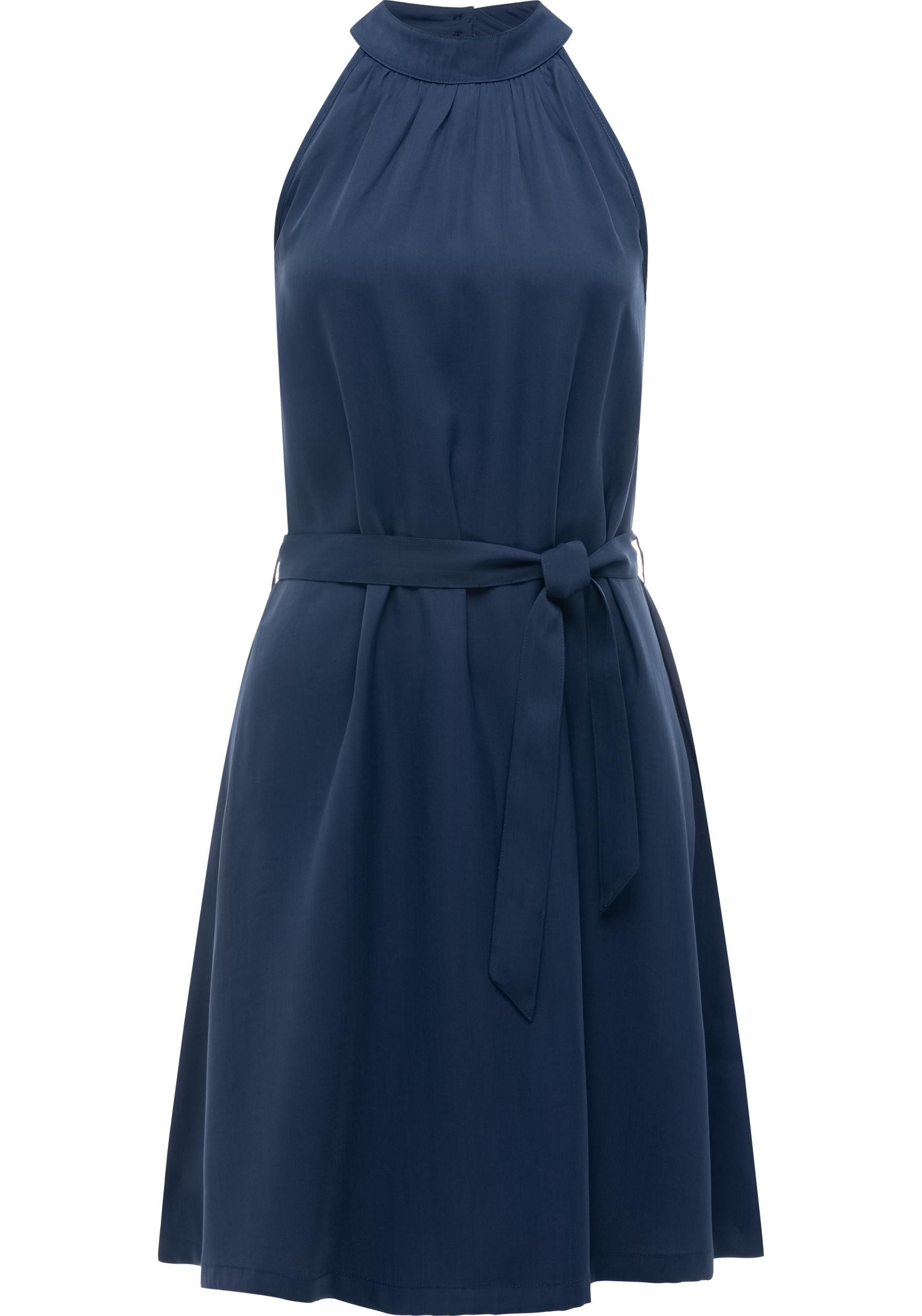 Ragwear A-Linien-Kleid Angylee Print YOUMODO Leichtes Sommerkleid mit Neckholder und Bindegürtel