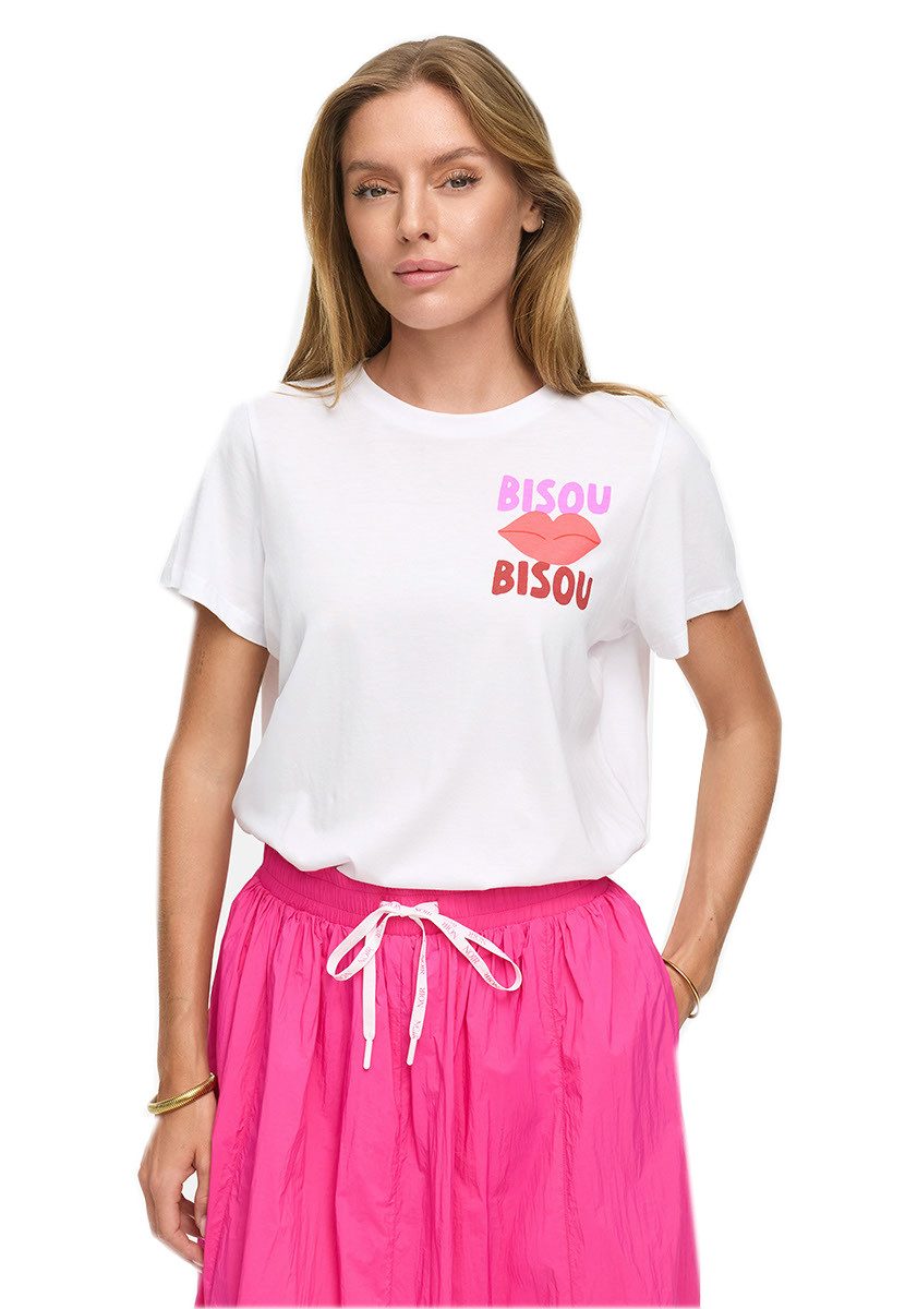 CATNOIR T-Shirt Catnoir T-Shirt Print - weiß (1-tlg)