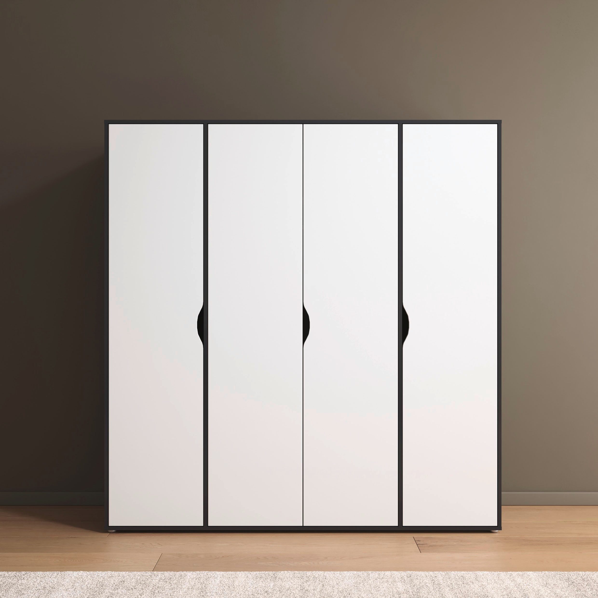 rauch Drehtürenschrank Kleiderschrank Schrank Garderobe Wäscheschrank NARAI viel Stauraum (in 3 verschiedenen Ausstattungen BASIC/CLASSIC/PREMIUM) Griffausfräsungen für eine grifflose Optik TOPSELLER MADE IN GERMANY