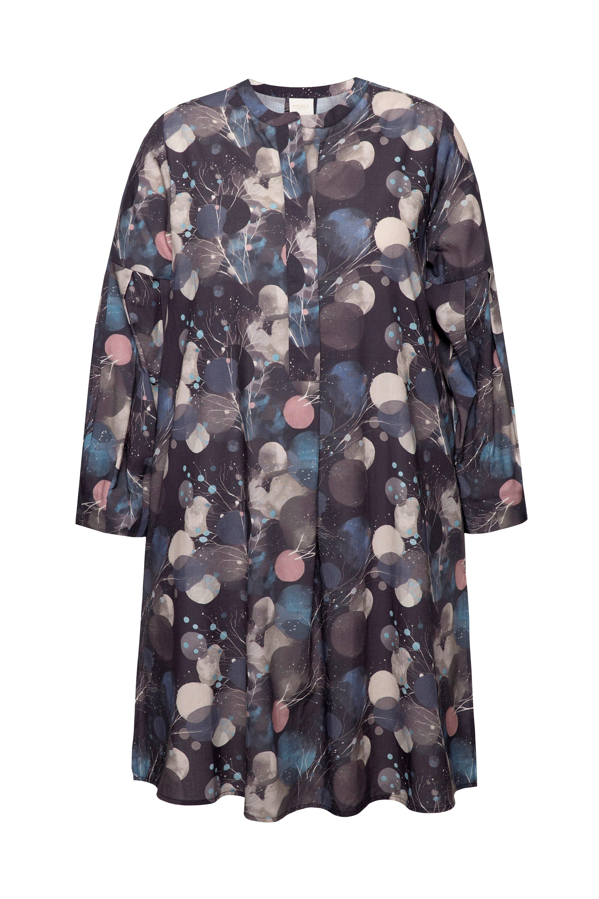 Ulla Popken Tunika Longbluse A-Linie Rundhals Langarm Biobaumwolle günstig online kaufen