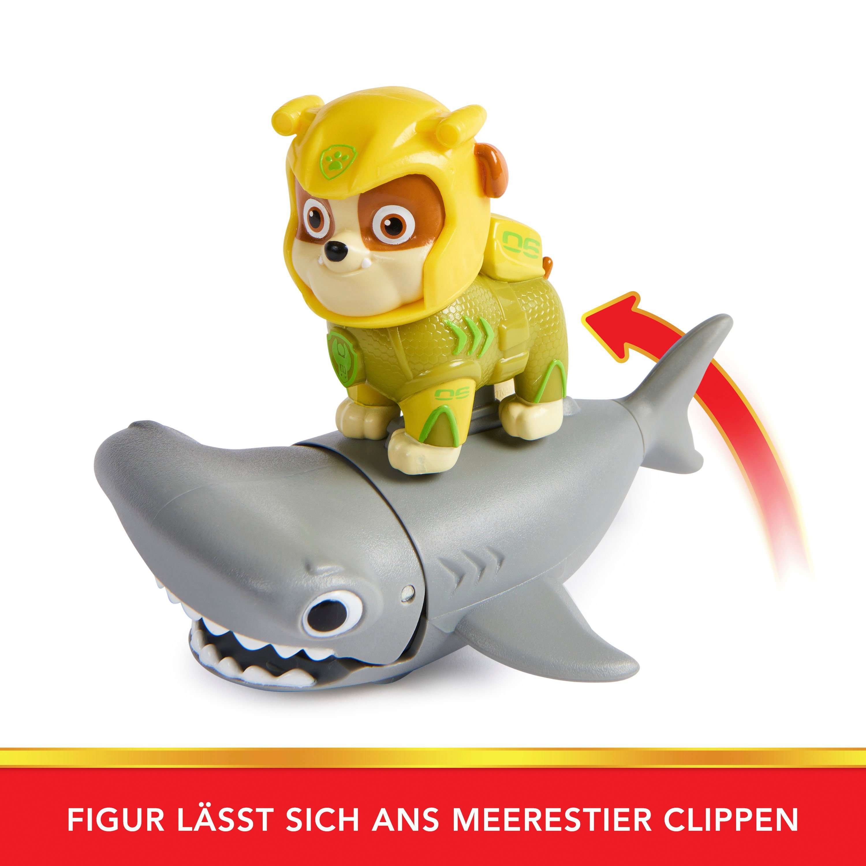 Spin Master Spielfigur Paw Patrol - Aqua Pups - Hero Pups Solid Rubble, (Set)