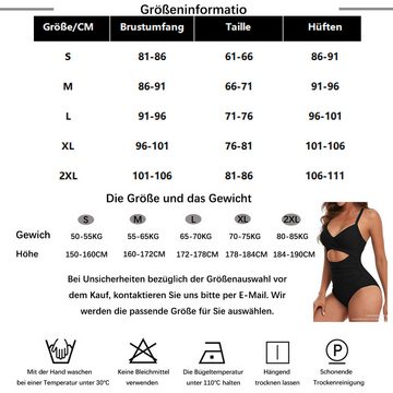 B.X Badekleid Damen einteiliger Badean mit Ausschnitten Wickel-Bademode hoher Taille Bauchkontrolle Ausschnitt, Wickel- und Raffhalter Badekleid Monokini