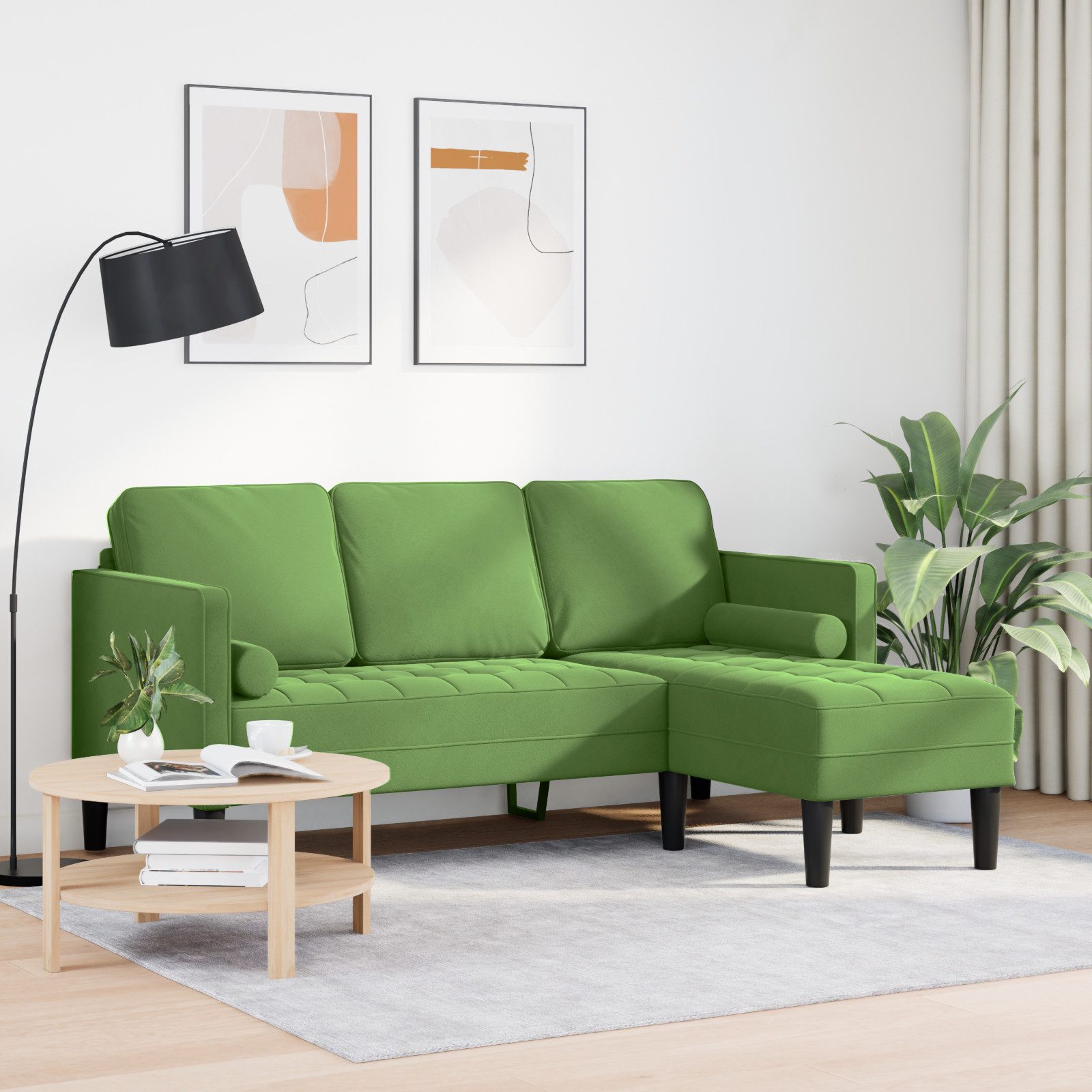 vidaXL Sofa 3-Sitzer Sofa mit Chaise günstig online kaufen