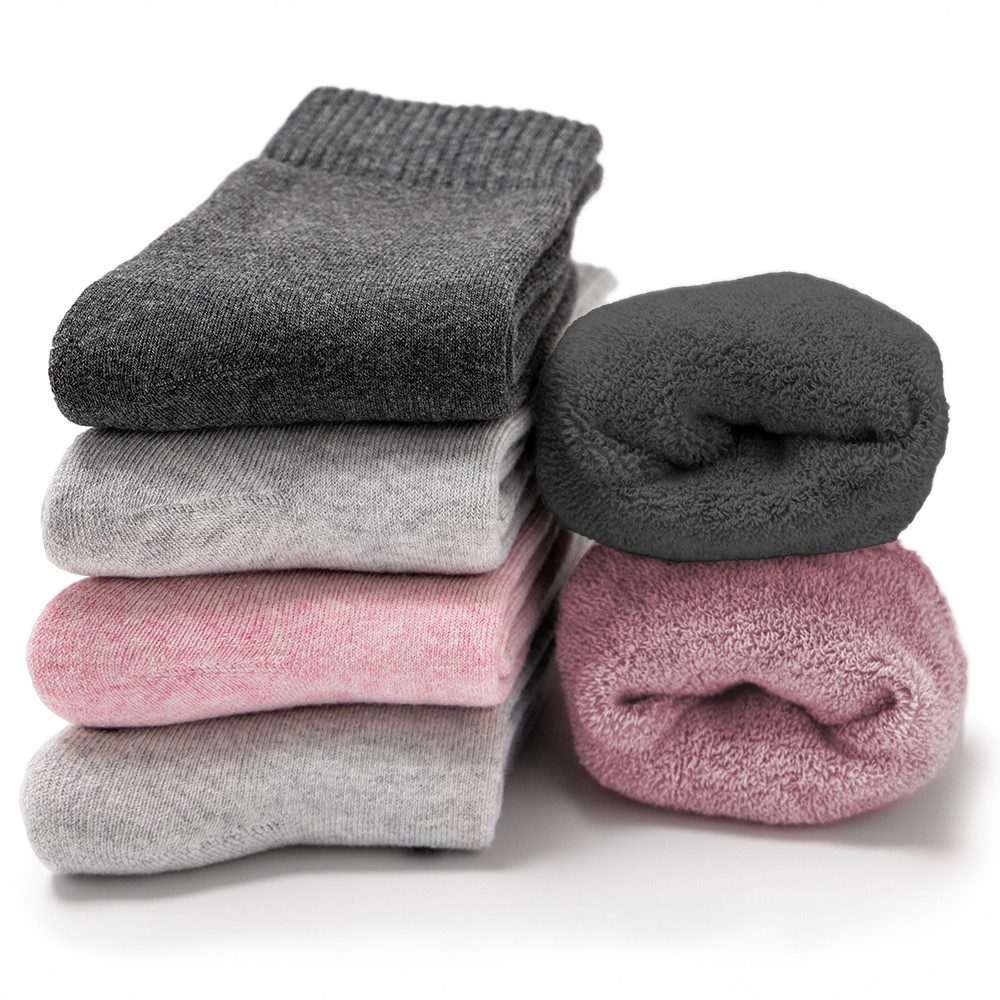 OCCULTO Kuschelsocken Damen Warme Kuschelsocken 6er Pack (Modell: Smilla) (6-Paar)