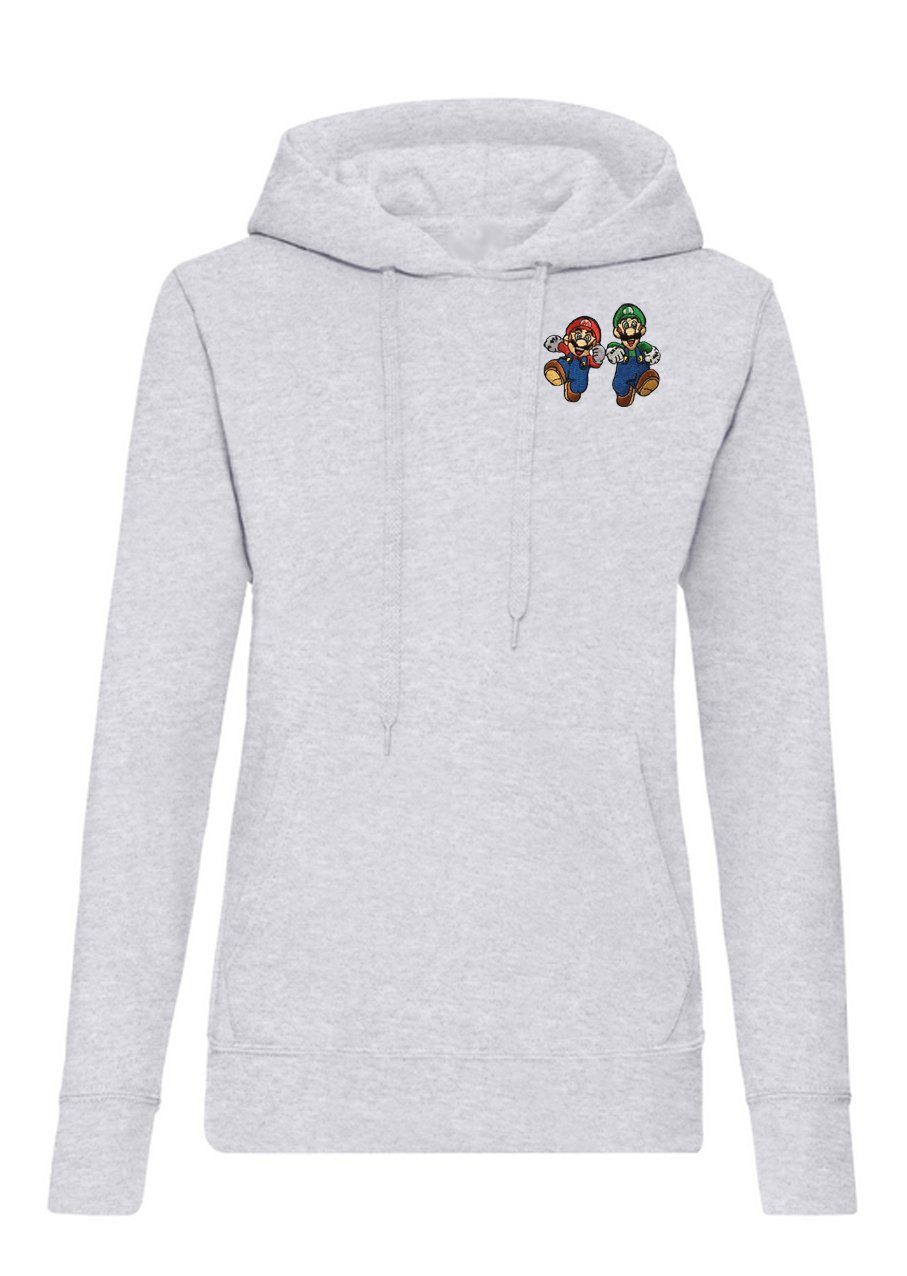 Hoodie Damen Mario & Luigi Peach Konsole Super Retro