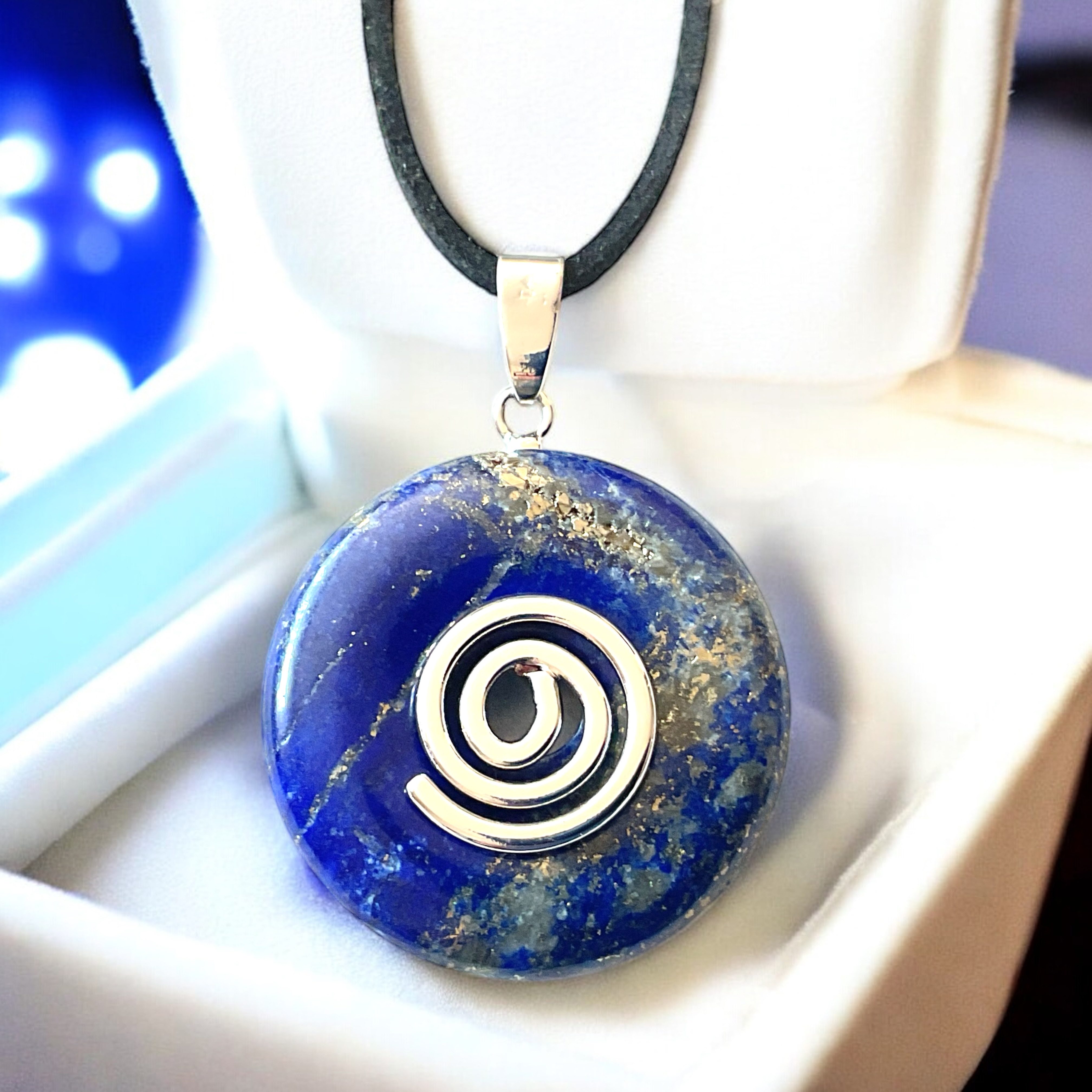 Steinfixx® Lange Kette echter Edelsteindonut 30 günstig online kaufen