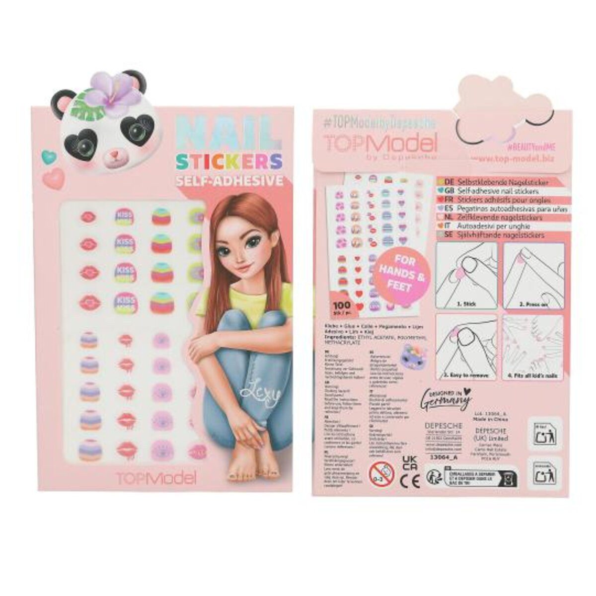 Nageldesign Zubehör Depesche TOPModel Selbstklebende Nagelsticker BEAUTY and ME, 1 Stück;