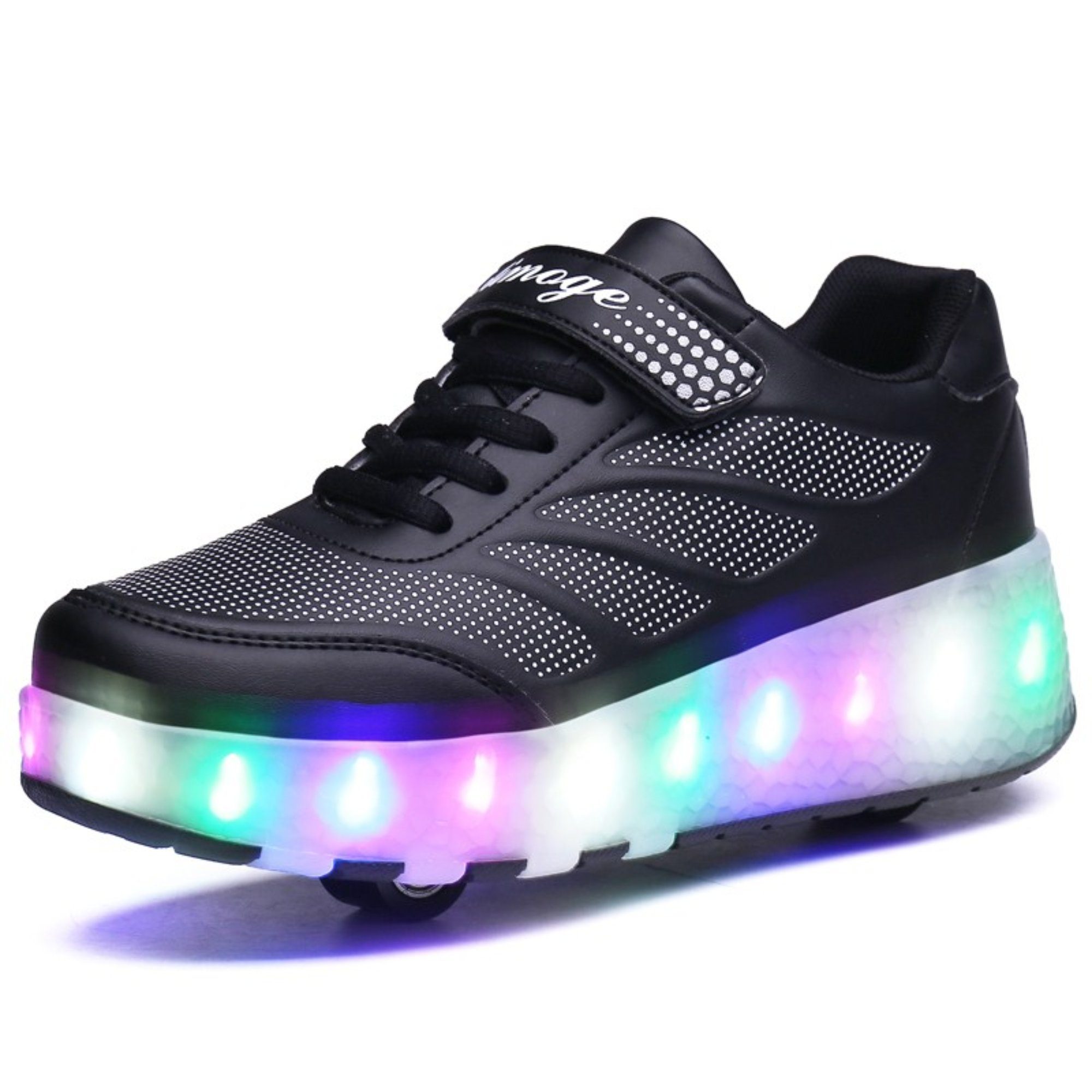 HUSKSWARE Rollschuhe C-OT-BZX118, (mit Schwarz4 2-in-1-Skates Kinder Runden), für Lichtern, zwei