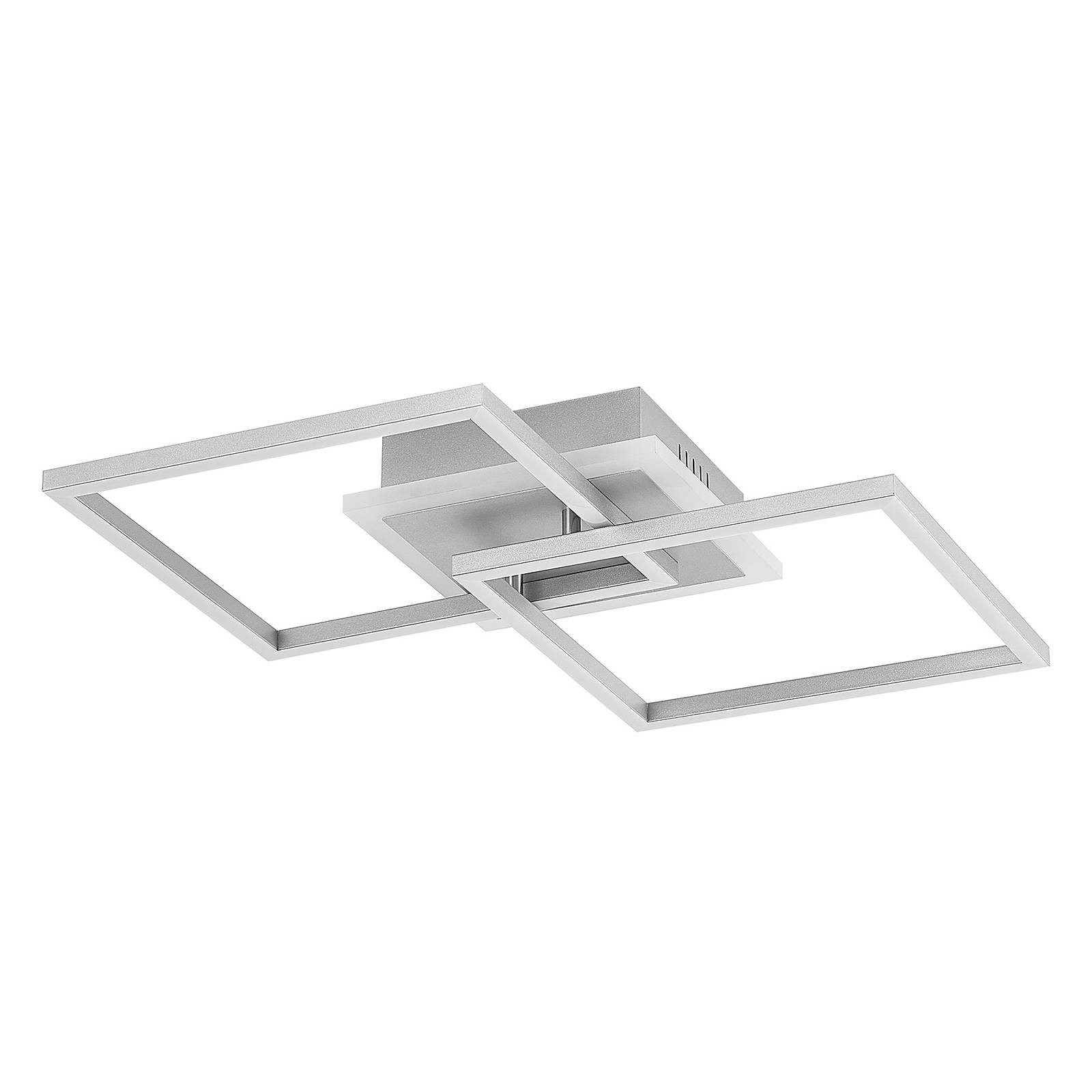 Lindby Deckenleuchten Fjardo, LED, Metall, Alu Farbwechsel warmweiß / tageslicht IP20 mit Fernbedienung, LED 27 W gesamt, Farbwechsel warmweiß / tageslicht