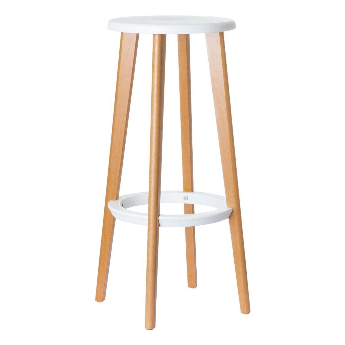 meet Barhocker Woody (2 St., 2er-Set), Tresenhocker mit 4 Füßen, Holz / Kunststoff, Höhe 76 cm