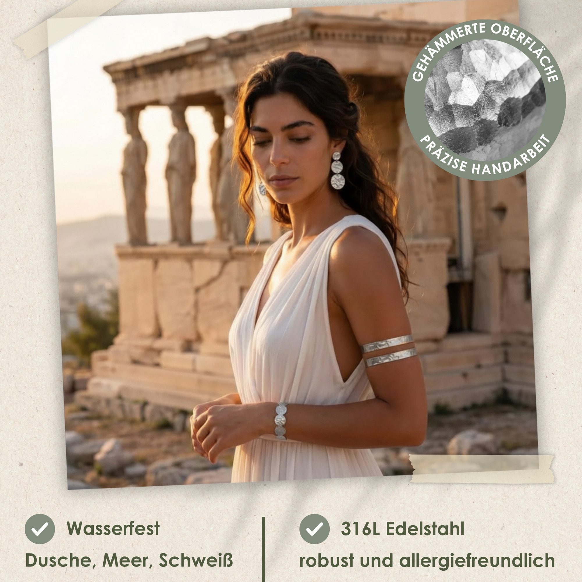 Heideman Schmuck-Adventskalender Summerbox Athen silberfarben, Schmuckset mehrteilig Schmuck für Frauen - 5 Schmuckstücke