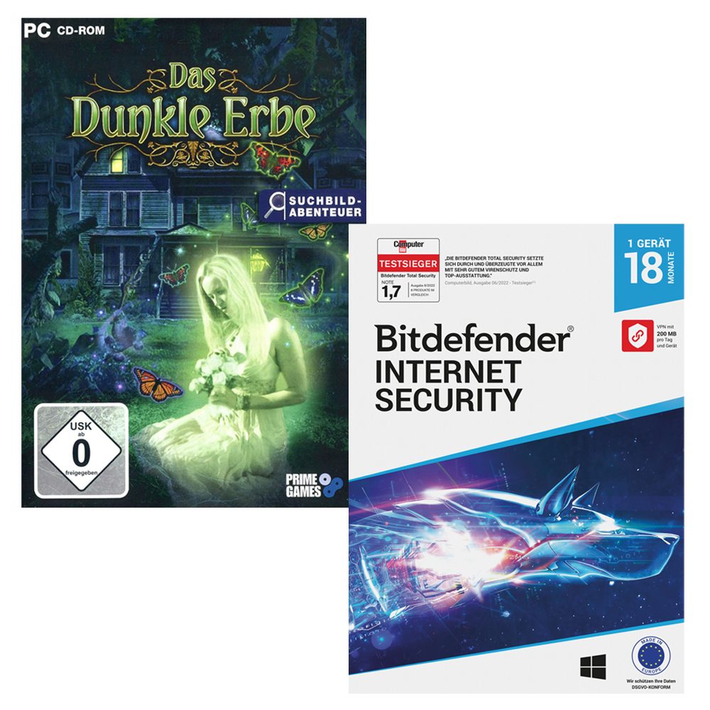 Bitdefender Internet Security 1 Gerät/18 Monate + Das dunkle Erbe Windows