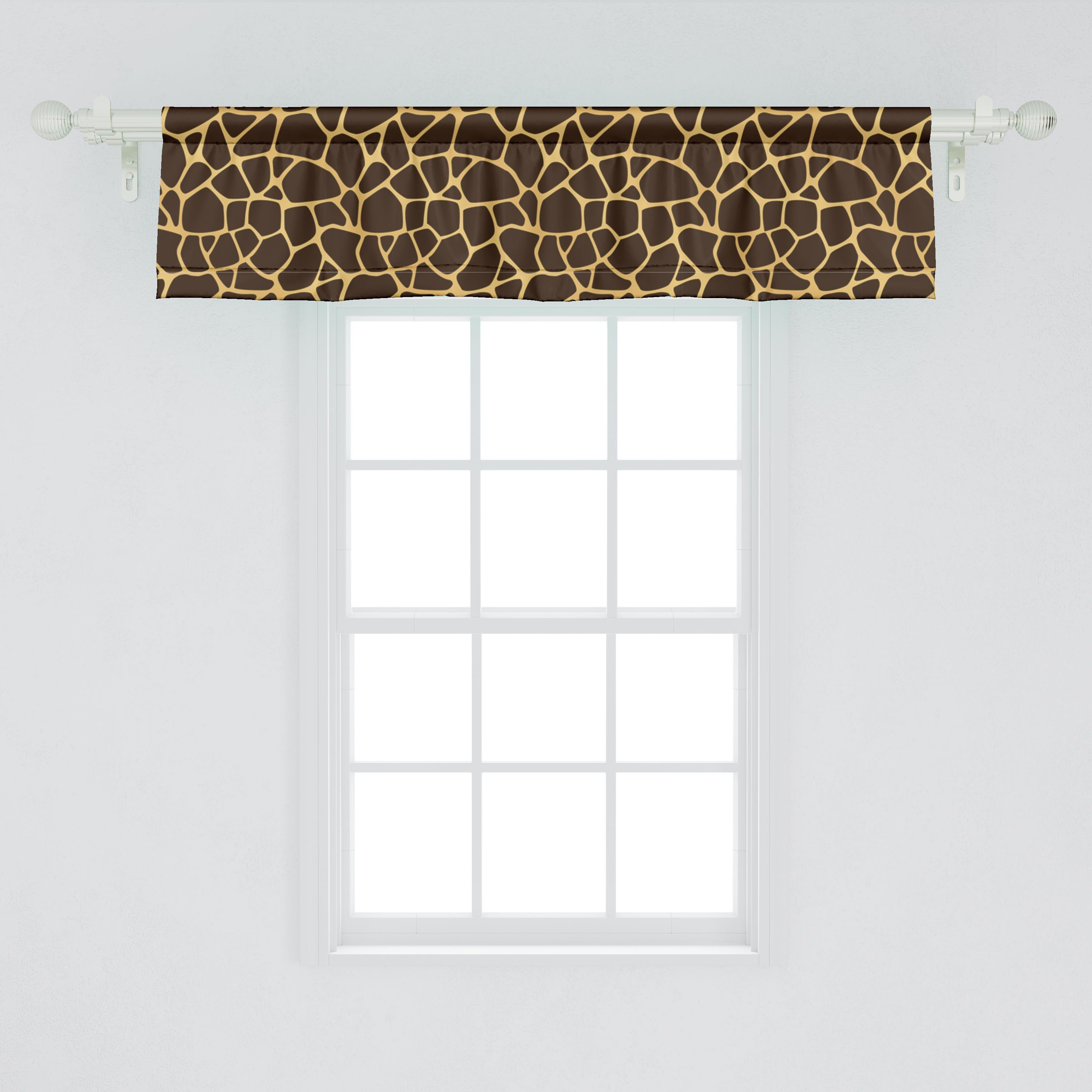 Vorhang Scheibengardine Stangentasche, Schlafzimmer Volant Abstrakte Tierhaut Küche für Microfaser, Entwurf mit Dekor Abakuhaus, Giraffe