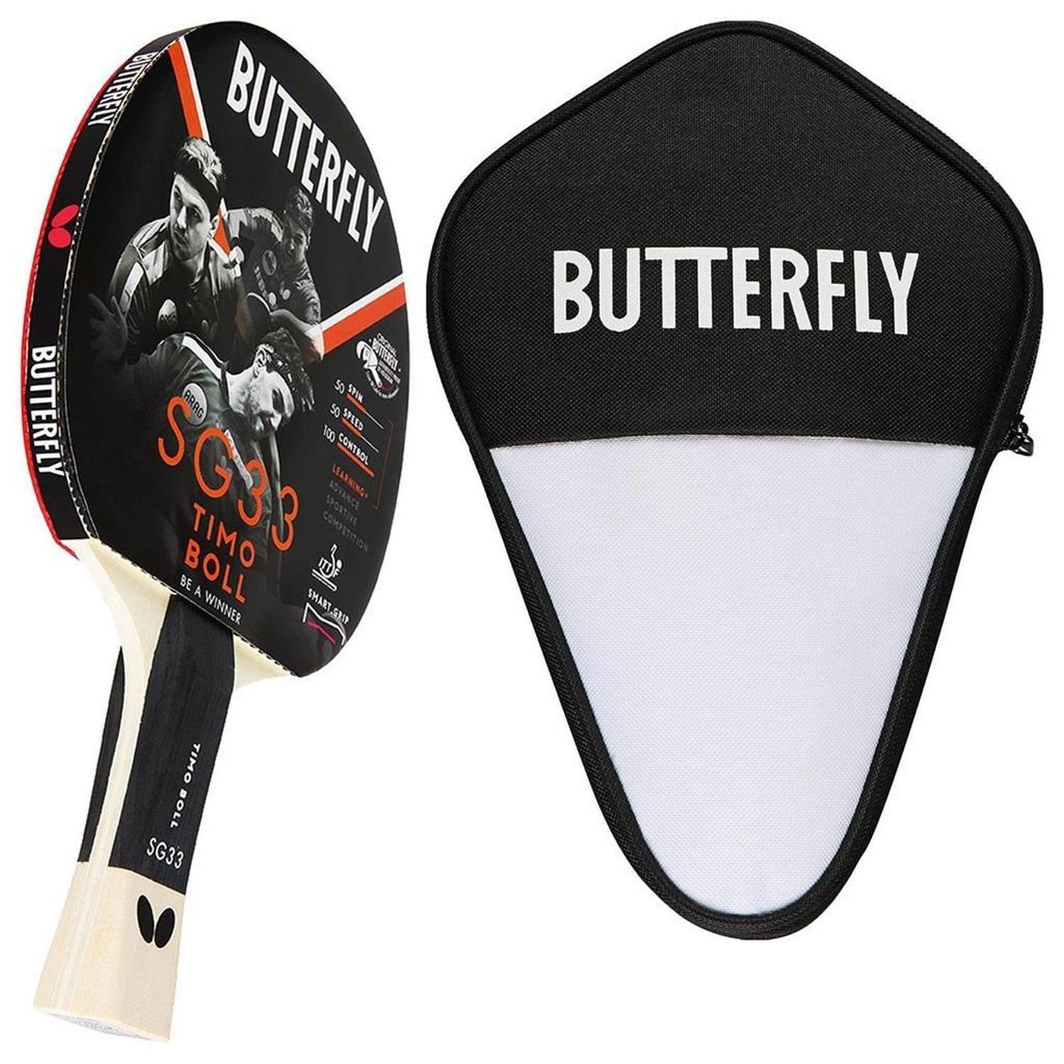 Tischtennisschläger 1x Timo Boll SG33 + Cell Case 1