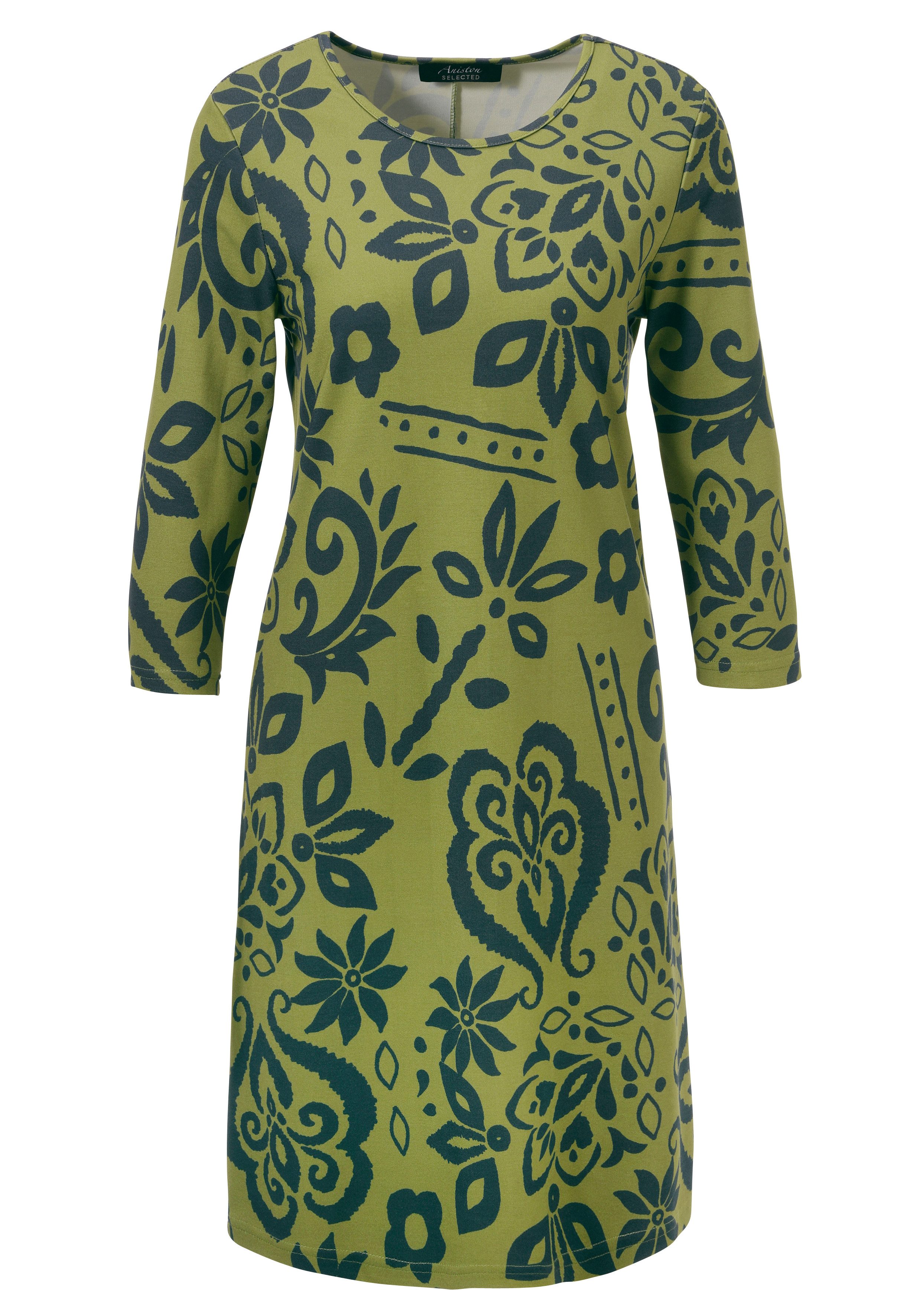 Aniston SELECTED Jerseykleid mit fantasievollem Blütendruck Allover