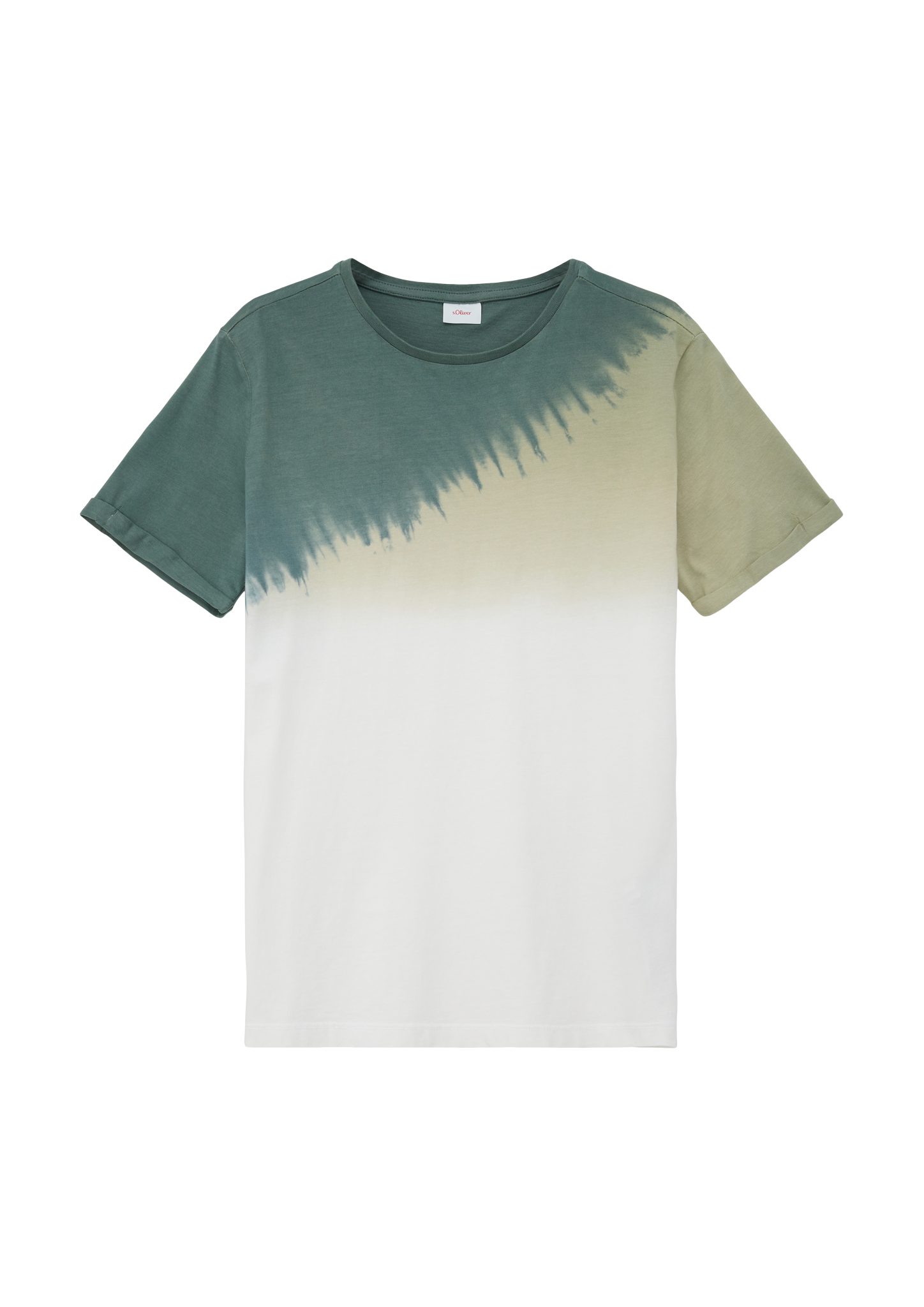 s.Oliver Dye petrol Dip Dye mit Dip Kurzarmshirt T-Shirt