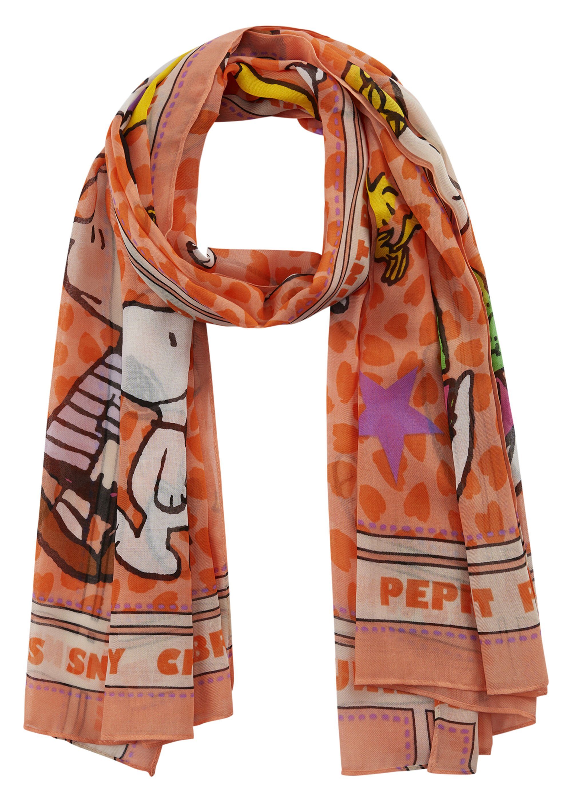 Codello Modeschal PEANUTS, aus recyceltem Polyester orange