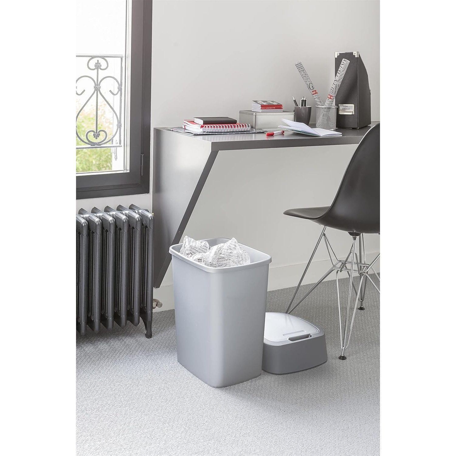 Curver Mülleimer, Flip Bin 25L Abfallbehälter für Recycling