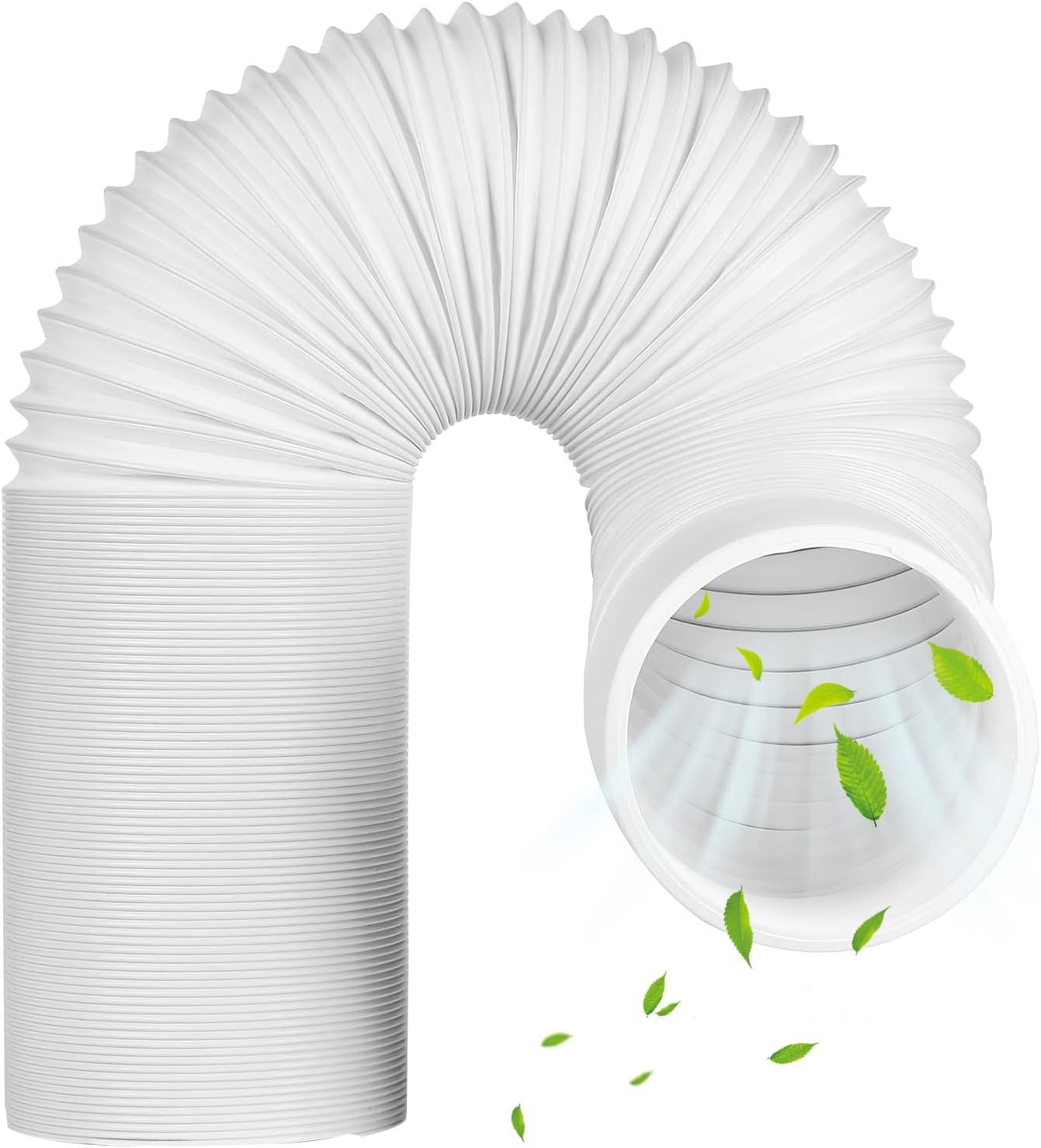FELIXLEO Abluft-Set 150mm Abluftschlauch Klimaanlage 2m Verlängerung Weiß