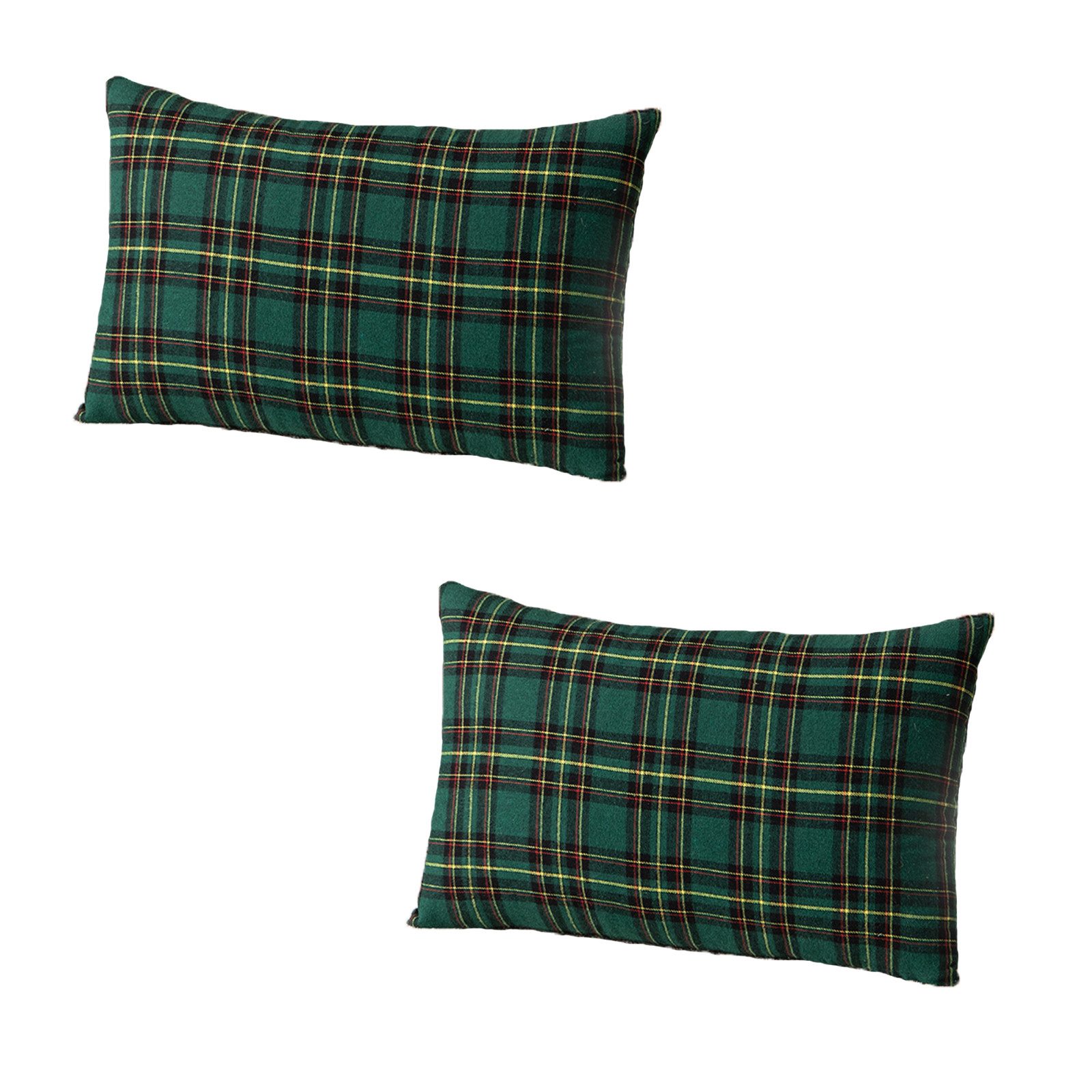 Kissenbezug Kissenbezug Weihnachten 2 er Set,Kariert Plaid Kissenhülle