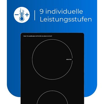 exquisit Induktions-Kochfeld, Kindersicherung, Topferkennung, Touch-Control