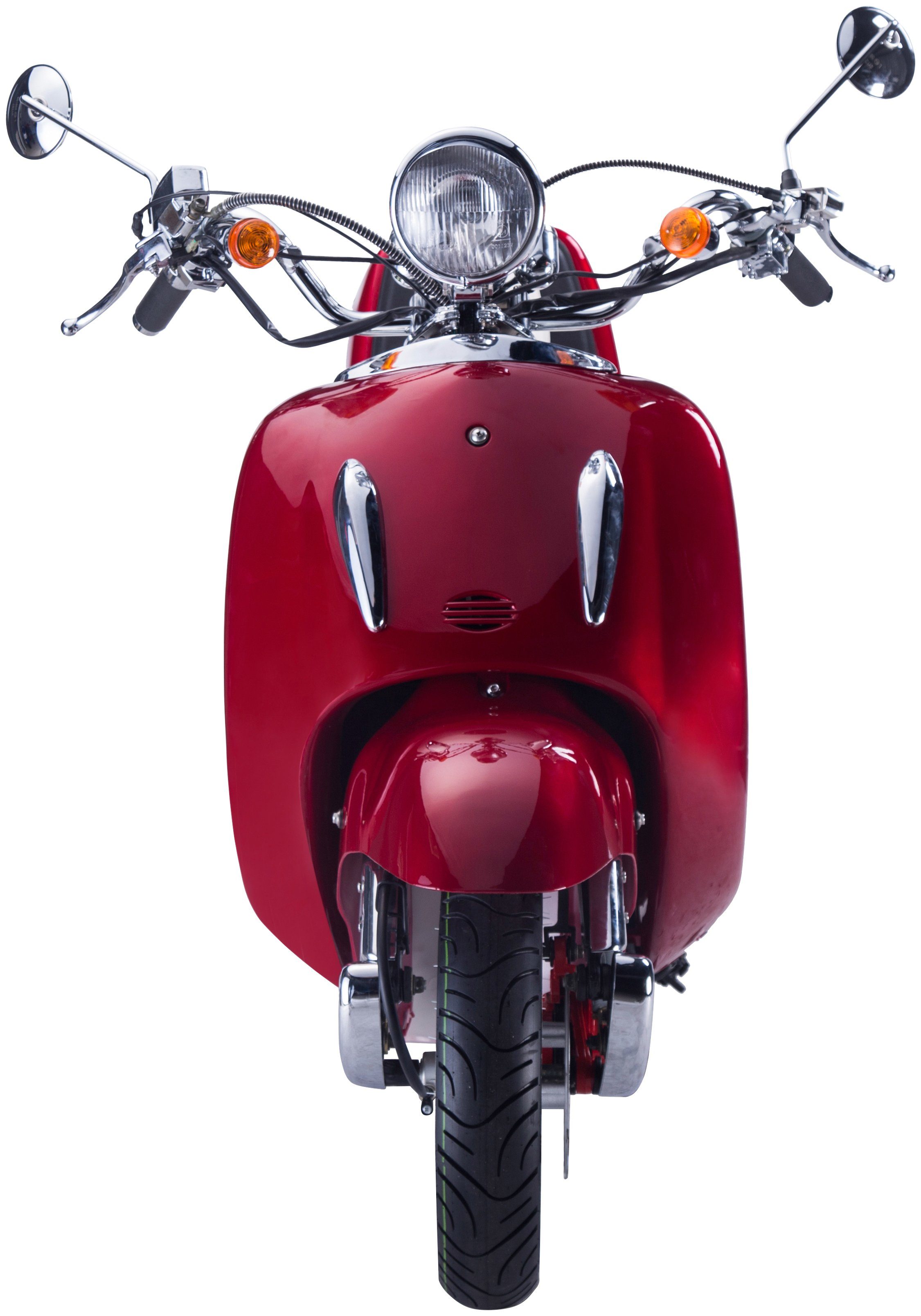 Motorroller rot (Set), mit Topcase 50 ccm, km/h, UNION GT 5, 45 Strada, Euro