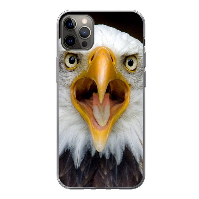MuchoWow Handyhülle Nahaufnahme eines Adlers Handyhülle Apple iPhone 12 Pro Max Smartphone-Bumper Print Handy