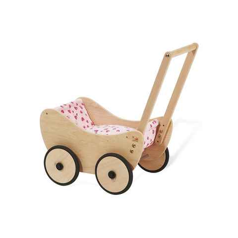 Pinolino® Puppenwagen Trixi - Herzchen, aus Holz mit Bettzeug; Made in Europe