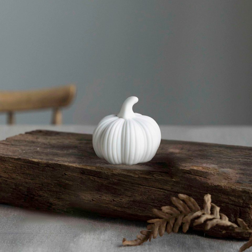 Storefactory Dekoobjekt Kürbis Hagshult Herbstdeko in weiß