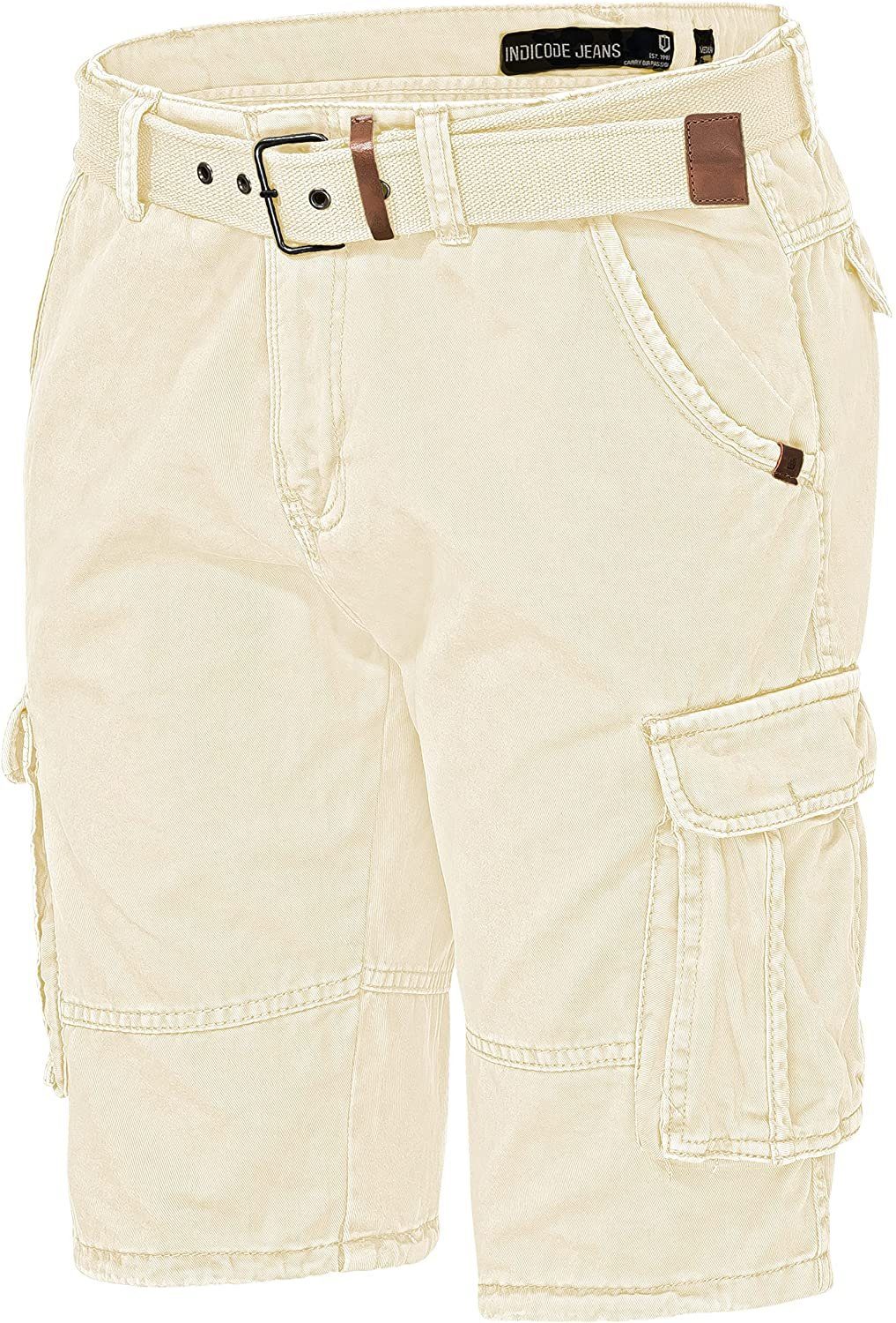 Indicode Cargoshorts Kjeld Herrencargoshorts mit 6 Taschen