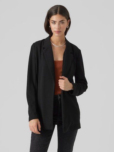 Vero Moda Longblazer VMLIVA LS LONG BLAZER NOOS, Aus schnell trocknender  und pflegeleichter Kunstfaser mit Stretch-Anteil